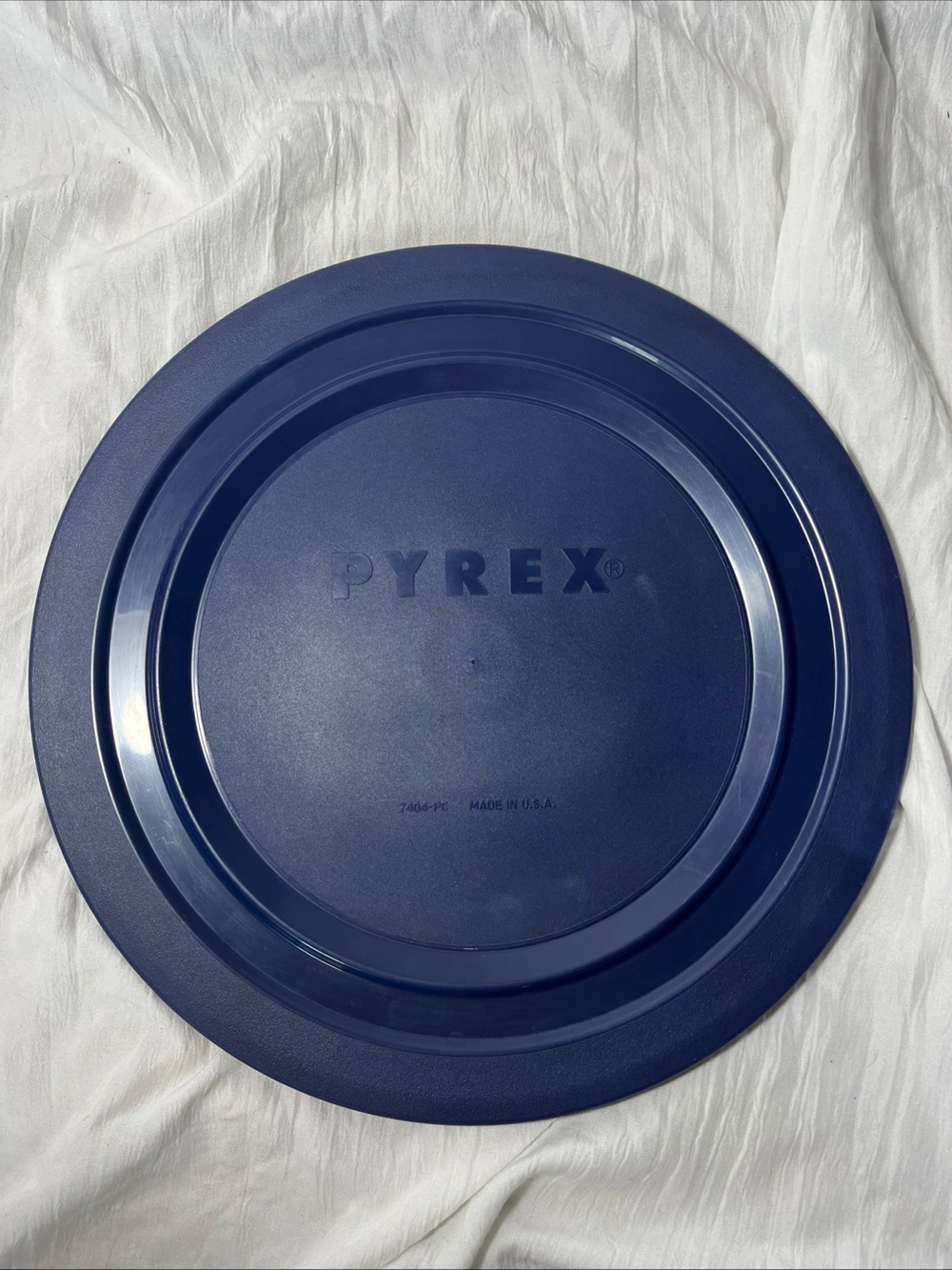 PYREX 7404-PC Made in USA Blue Plastic Nesting Mixing Bowl Lid 11.25" REPL